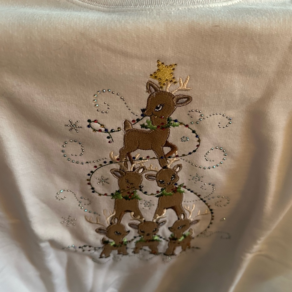 Reindeer sweatshirt never worn